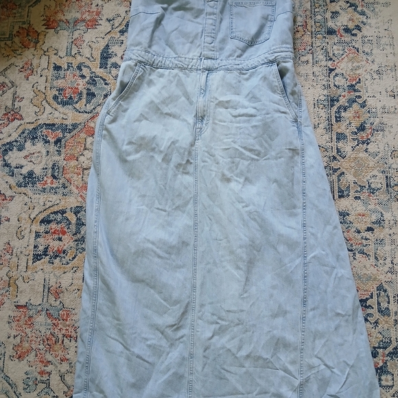 Women's Halter Neck Denim Maxi Dress - Universal Thread Blue size 18 - Picture 3 of 8